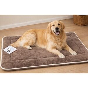 Large Dog Sleeper Cushion, Large 24" x 36", Pebble Grey